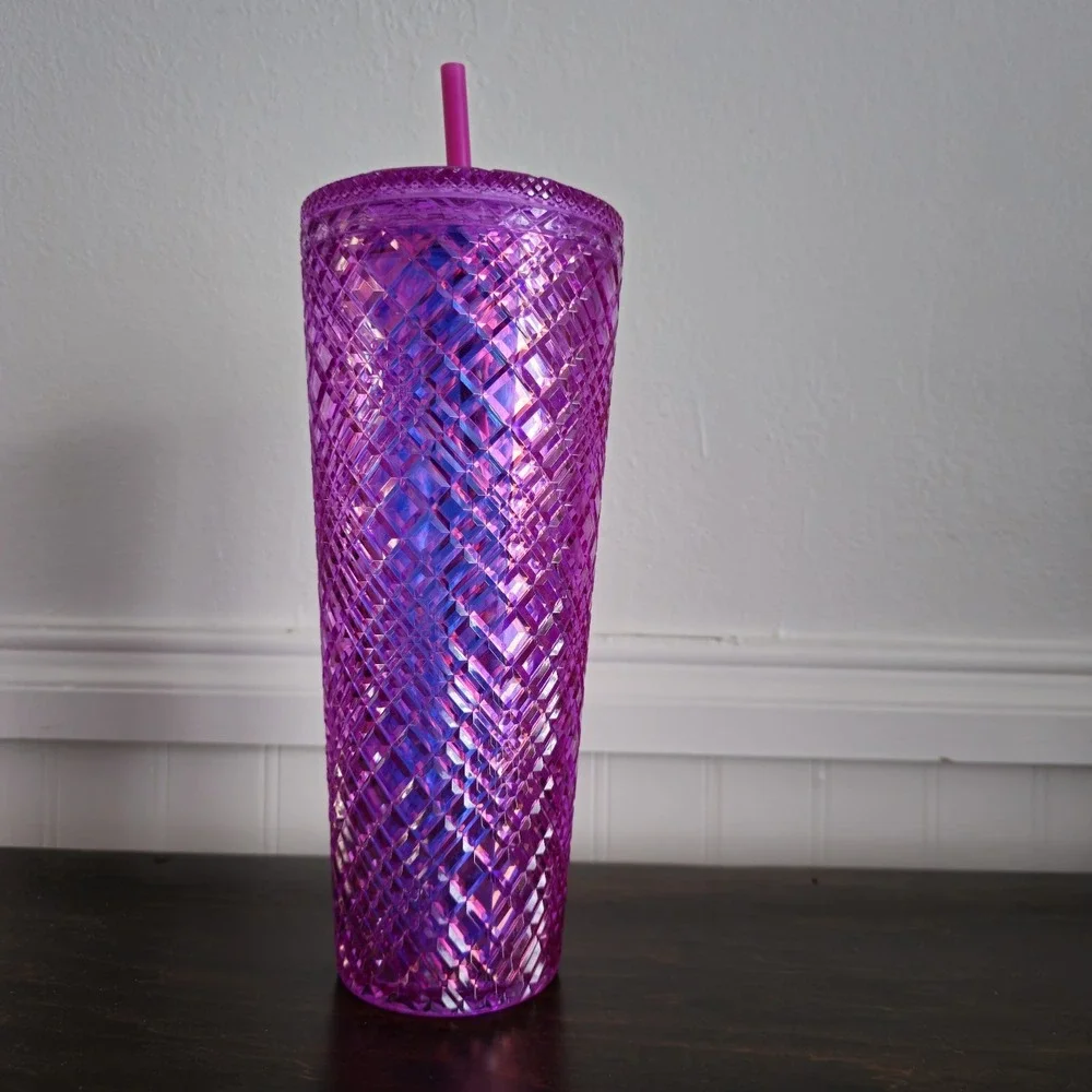 Starbucks 2021 Jeweled Purple (Fuchsia Pink) Cold Cup 24 oz Venti Tumbler